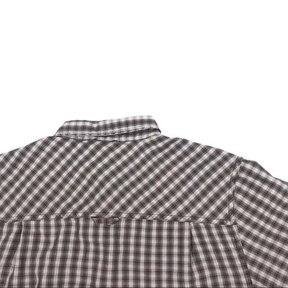 The North Face Brown & Red Plaid Button Down Long Sleeve Shirt Men's Medium - Picture 6 of 8